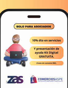 10% de descuento y presentación gratuita de la ayuda de Kit Digital en grupo Zas