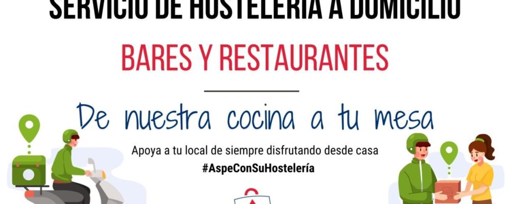 Hostelería de Aspe que ofrece servicio a domicilio
