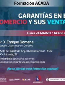 Nueva Formación ACADA: Garantías en el Comercio y sus Ventas