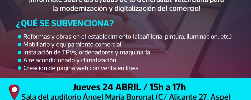 Charla Informativa: Ayudas Crea Comercio 25GVA para Modernizar tu Negocio
