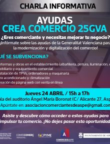Charla Informativa: Ayudas Crea Comercio 25GVA para Modernizar tu Negocio