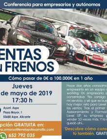Conferencia para empresarios y autónomos – Ventas sin frenos