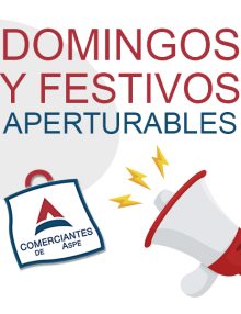 Domingos y festivos aperturables para la práctica comercial durante Diciembre