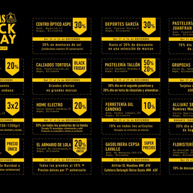 COMERCIOS CON DESCUENTOS BLACK FRIDAY