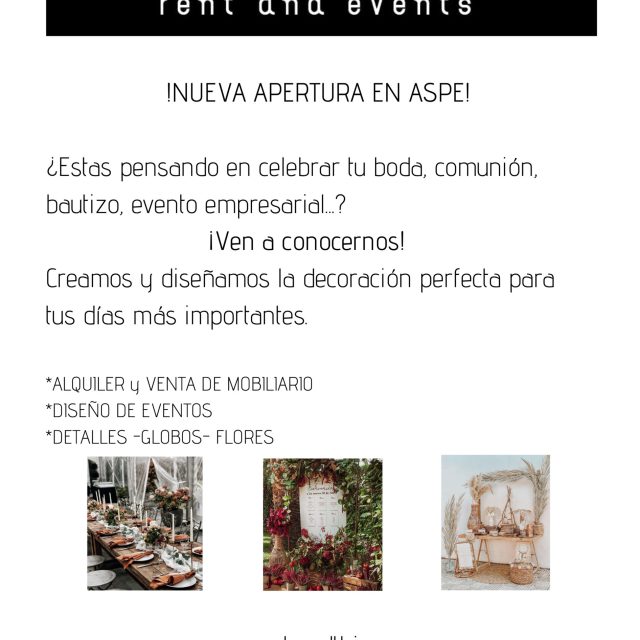 Nueva apertura en Aspe – Packandthings