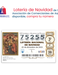 ¡La Suerte Te Espera en Aspe! 🍀 Participa en la Lotería de Navidad de la Asociación de Comerciantes
