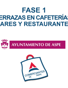 Fase 1 – Terrazas en bares, cafeterías y restaurantes de Aspe