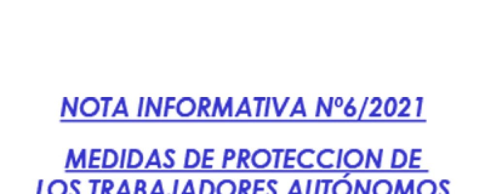 MEDIDAS DE PROTECCION DE LOS TRABAJADORES AUTÓNOMOS – PRESTACIONES DE CESE DE ACTIVIDAD