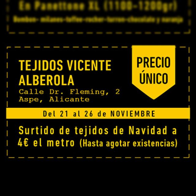BLACK FRIDAY – TEJIDOS VICENTE ALBEROLA