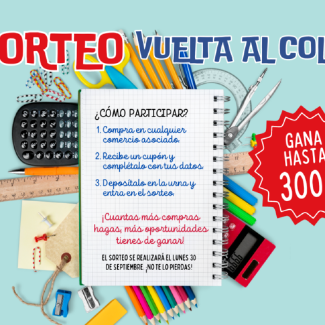 ¡Participa en la Campaña de Vuelta al Cole de la Asociación de Comercios de Aspe y gana 300€ en vales!